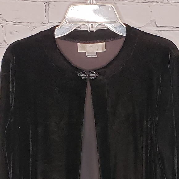 Vintage Scott McClintock Velvet open Cardigan size Medium - Picture 2 of 7